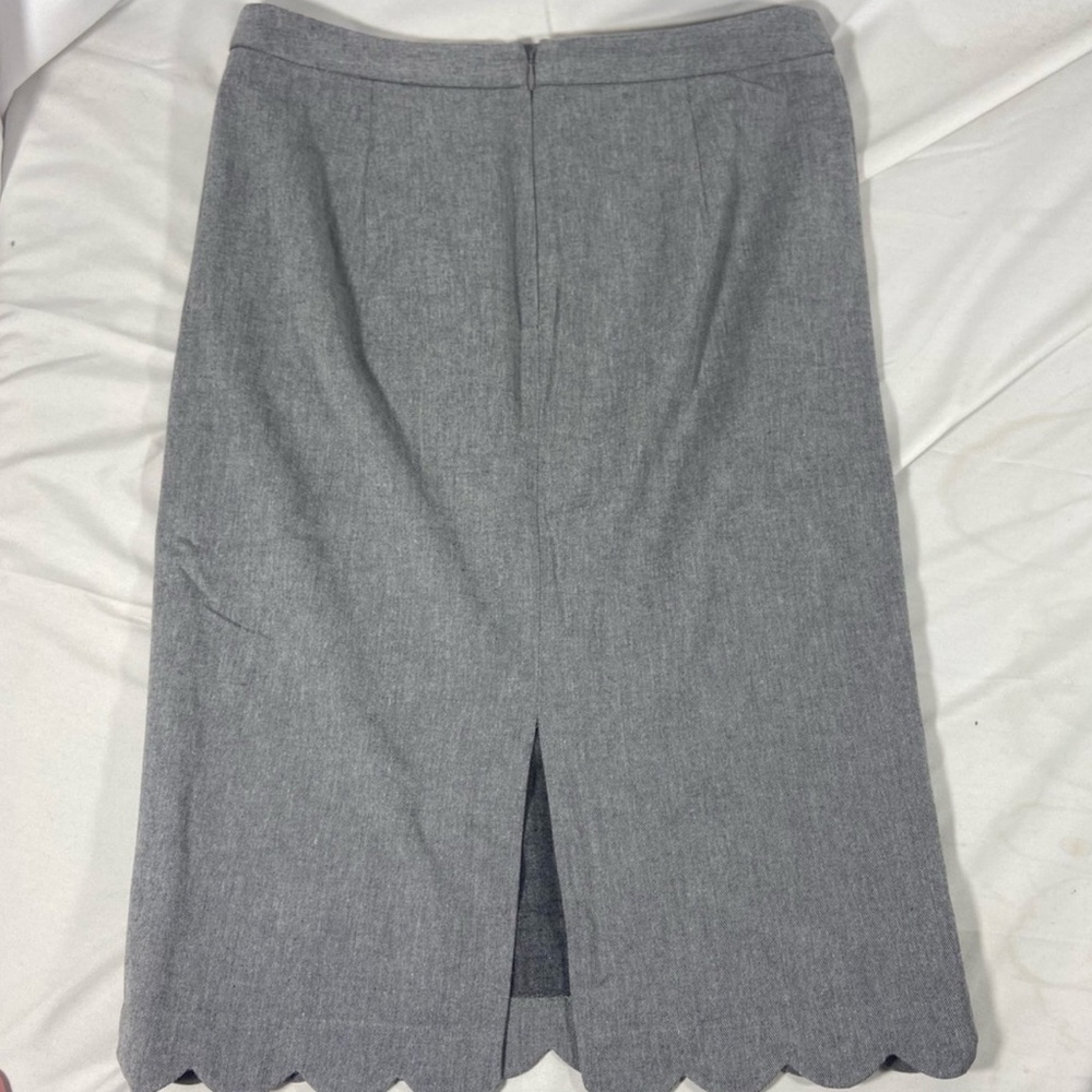 Banana Republic Gray Pencil Skirt with Scalloped Hem - Picture 2 of 5